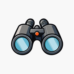 Pixelated Binoculars Illustration