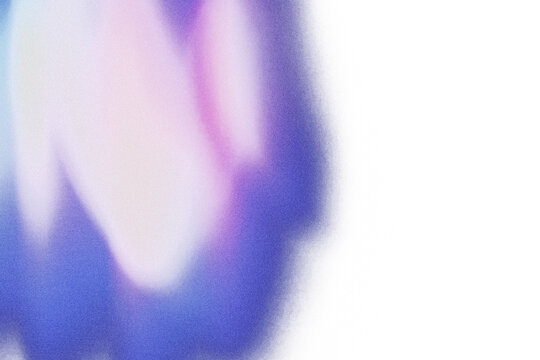 Pink purple blue color grainy gradient shape transparent background. Abstract color gradient cutout on transparent background. Vibrant grungy, noise texture effect