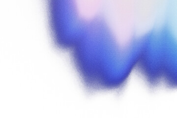 Pink purple blue color grainy gradient shape transparent background. Abstract color gradient cutout...