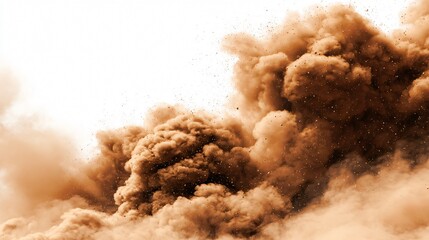 Majestic Sandstorm: Dramatic Cloud of Dust Flying in the Air