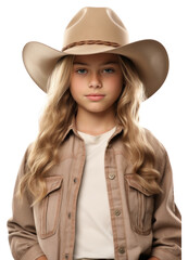 Fototapeta premium PNG American girl cowboy adult hat