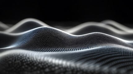Abstract digital landscape with undulating forms.