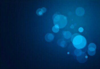 Generative AI: Abstract Bokeh Effect of Blue and Teal Spherical Lights on Dark Background