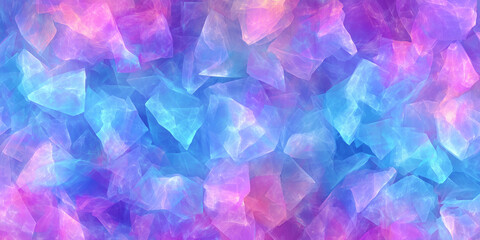 Fototapeta premium Abstract background of vibrant pink, purple, and blue glowing crystal texture
