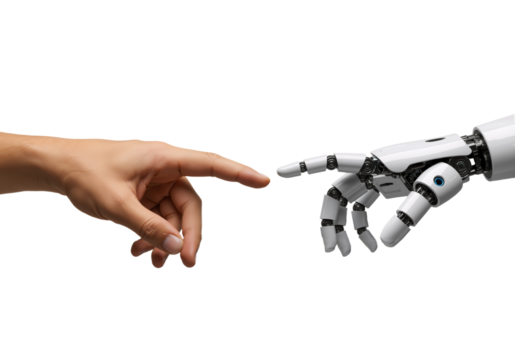 Humanity's Embrace A Technological Handshake
