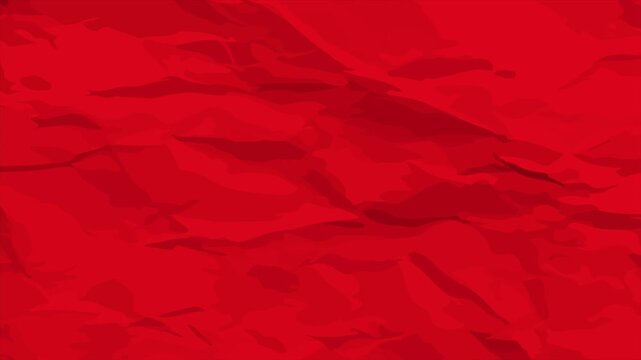 Crumpled Paper Sheet Background &ndash; red Texture Design background. Red Crumpled Paper Background Texture Seamless animation. Perfect for design projects, posters, flyers, scrapbook, digital artwork,