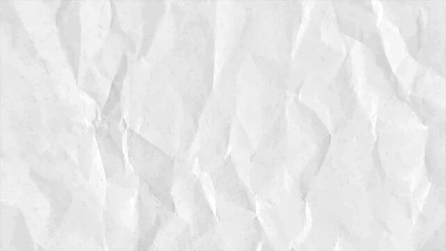 Crumpled Paper Sheet Background &ndash; White Texture Design background. White Crumpled Paper Background Texture Seamless animation. Perfect for design projects, posters, flyers, scrapbook, digital artwork,