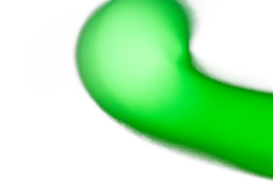 Abstract gradient shape element on a transparent background. Glowing green color background design with noise and grainy texture