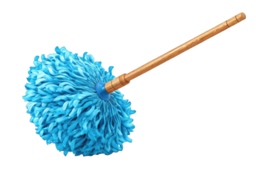 Blue microfiber cleaning mop