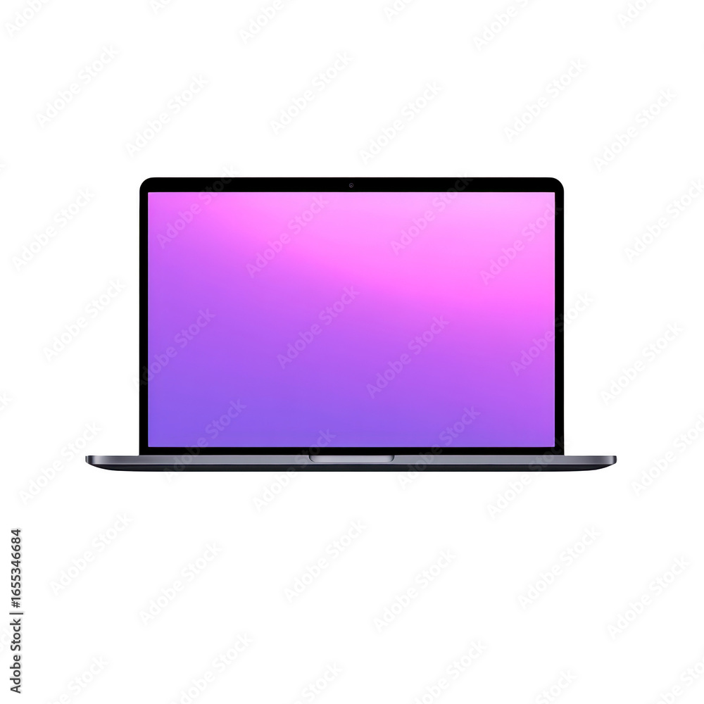Poster laptop computer technology device screen digital modern portable electronic gradient display sleek l