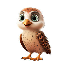 owl on white background