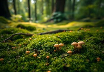 mushrooms in the forest