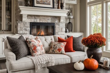 Fototapeta premium Autumn Living Room Scene