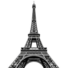 Majestic Eiffel Tower: A Striking Black and White Photograph