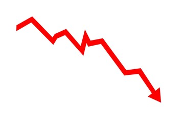Downward graph arrow, Business no growth, financial no growth, arrow graph arrow graph