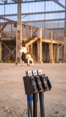 Industrial electrical connectors in a derelict building