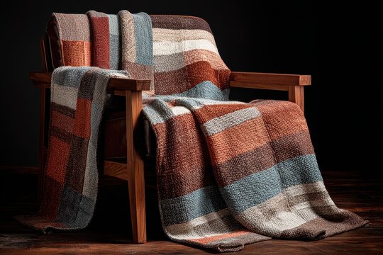 Cozy Woven Blanket on Chair