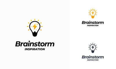 Brainstorm logo designs concept vector, Idea Inspiration logo symbol template vector