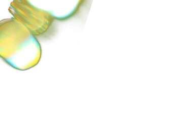 Abstract orange and yellow light flare on Transparent overlay background.