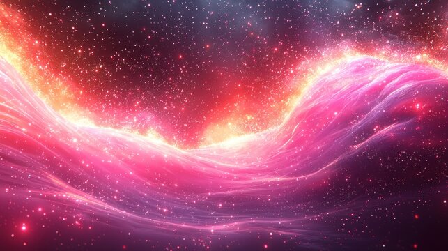 Pink purple nebula abstract space background - Powered by Adobe
