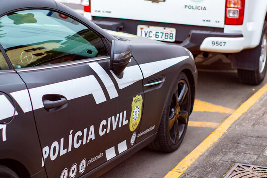 Ve&iacute;culo do carro da pol&iacute;cia civil do Rio Grande do Sul, Brasil. 
