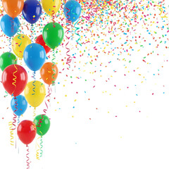 Vibrant Balloons & Confetti: Festive Celebration Background