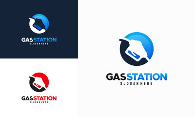 Modern Gas Station Logo Design concept vector,