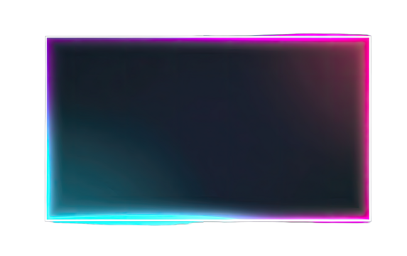 Neon rectangle on a dark background