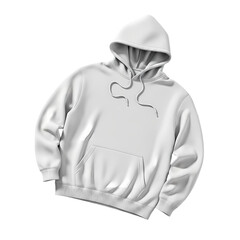 Blank White Hoodie Mockup: Apparel Design Template
