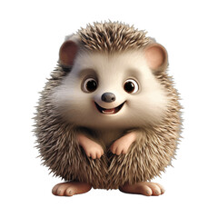 hedgehog on white background © Sajana Jayathissa