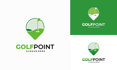 Golf Sport Logo designs concept vector, Golf Point logo designs icon template