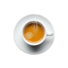 Espresso Coffee Cup: Aromatic Beverage, Top View, Close-up