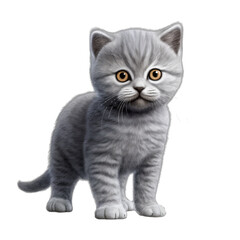 british kitten isolated on white