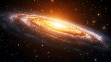 Spiral galaxy in deep space with vibrant colors.