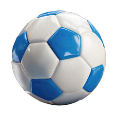 3D Soccer ball, blue and white
