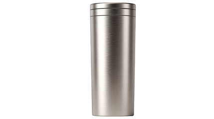 Brushed Stainless Steel Cylinder Container with Lid.