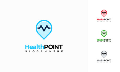 Medical Point logo designs concept vector, Healthcare Logo designs template