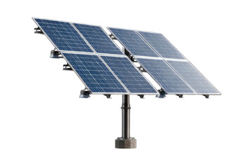 Solar panel array mounted on a stand