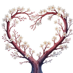 A heart made of flowers is the main focus of the image