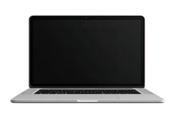 Front view of a modern laptop computer