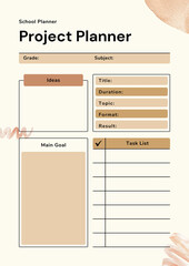 Organized project planner template for effective task management