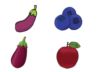 Fruits fresh purple