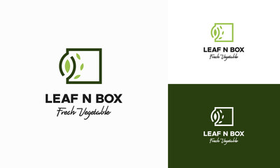 Vegetable Box logo designs concept vector, Nature Box logo designs icon, Nutrition Box logo symbol