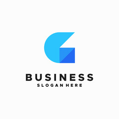 Modern Geometric G Initial logo designs concept vector, Business Initial Letter logo