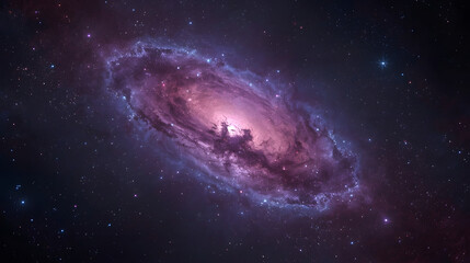 Obraz premium Vibrant Purple Blue Galaxy Nebula