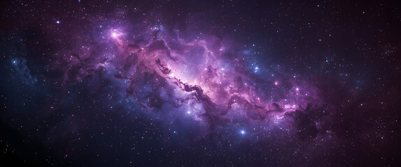 Obraz premium Vibrant Purple Blue Galaxy Nebula