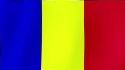 Beautiful and spectacular flag of CHAD waving harmoniously.