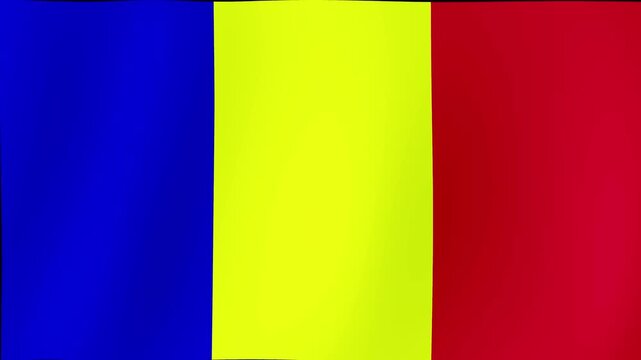 Beautiful and spectacular flag of CHAD waving harmoniously.