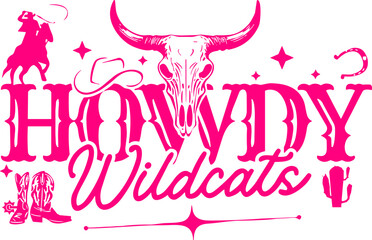 howdy wildcats svg, Howdy Yall Svg