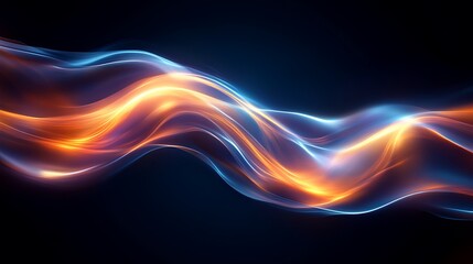 Abstract design of luminous, flowing waves.